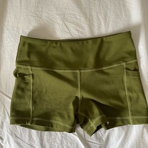 Feed Me Fight Me Green Pocket Shorts